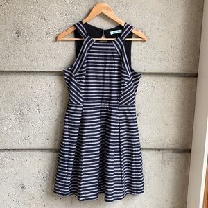 She & Sky Boutique Striped pleated dress
